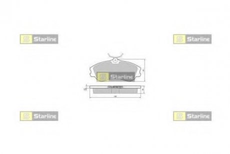 Гальмівні колодки дискові STARLINE BD S374 (фото 1)