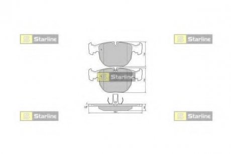 Гальмівні колодки дискові STARLINE BD S384 (фото 1)