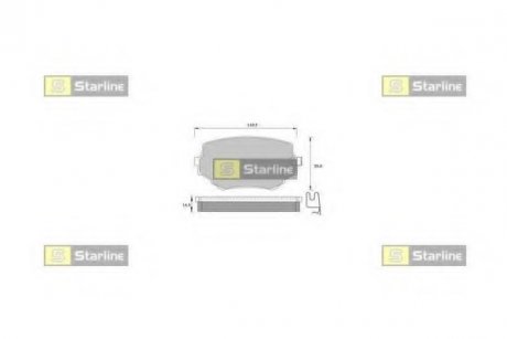 Гальмівні колодки дискові STARLINE BD S397 (фото 1)