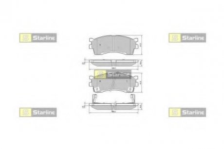 Гальмівні колодки дискові STARLINE BD S401 (фото 1)