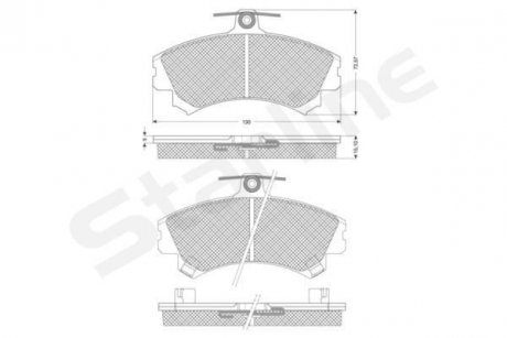 Гальмівні колодки дискові STARLINE BD S821P (фото 1)