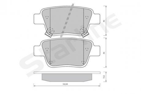 Гальмівні колодки дискові STARLINE BD S834P (фото 1)