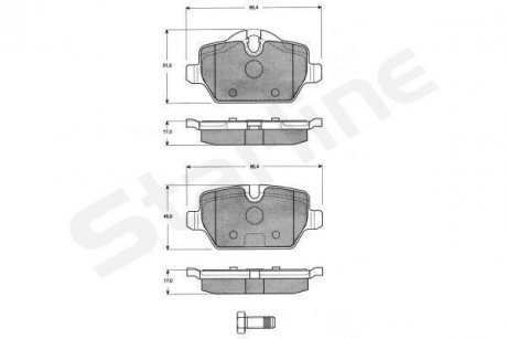 Гальмівні колодки дискові STARLINE BD S835P (фото 1)