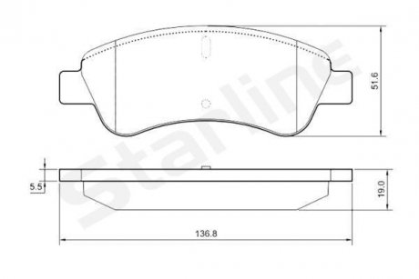 Гальмівні колодки дискові STARLINE BD S842P (фото 1)