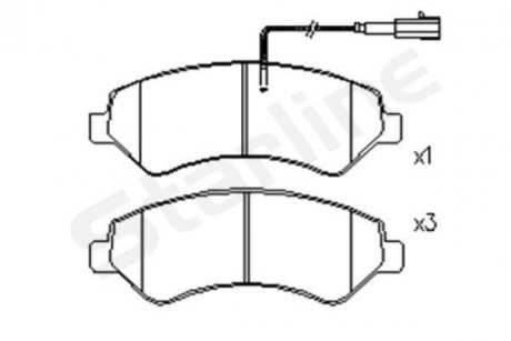 Гальмівні колодки дискові STARLINE BD S846P (фото 1)