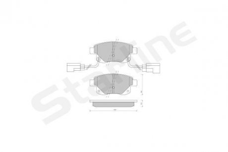 Гальмівні колодки дискові STARLINE BD S850P (фото 1)