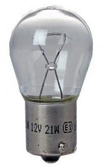 Лампа накала 12V P21W BA15s цоколь (1-конт) (кратно 10) СтартВОЛЬТ СтартВОЛЬТ VL-BA15S-01 (фото 1)