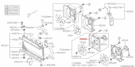 КОЖУХ ВЕНТИЛЯТОРА РАДИАТОРА ОХЛАЖДЕНИЯ SUBARU 73313FJ001 (фото 1)