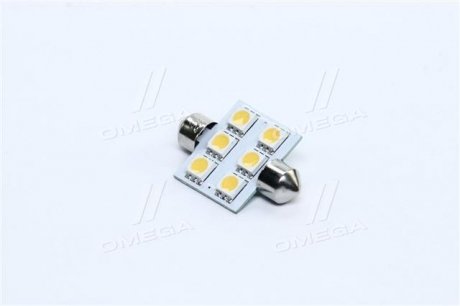 Лампа LED софитная C5W 24V T11x36-S8.5 (6 SMD size5050) WARM WHITE <> TEMPEST Tmp-12T11-24V (фото 1)