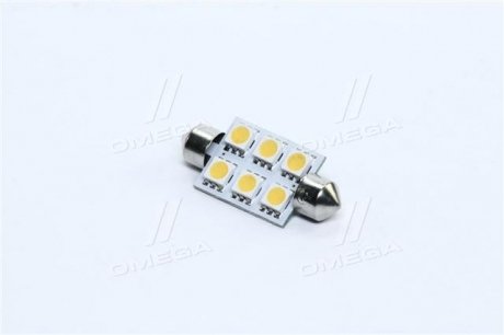 Лампа LED Софітні C5W 24V T11x39-S8.5 (6 SMD size5050) WARM WHITE <> TEMPEST Tmp-15T11-24V (фото 1)