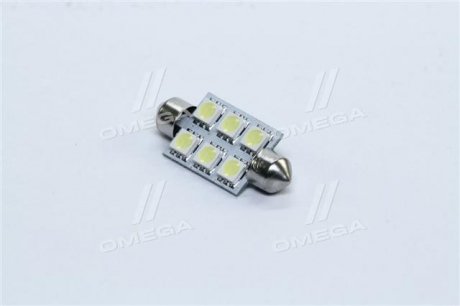 Лампа LED софитная C5W 12V T11x39-S8.5 (6SMD,size 5050) WHITE <> TEMPEST Tmp-25T11-12V (фото 1)