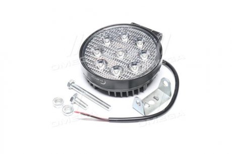 Фара LED додаткова GOLD 24V/27W, 9 діод, (кругла), широкий промінь TEMPEST TP 02-57-046 (фото 1)