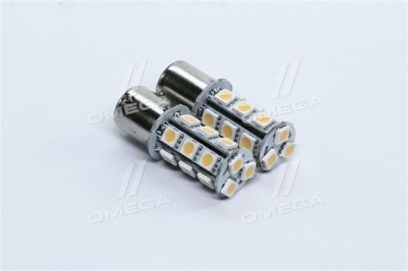 Лампа LED покажчиків поворотів і стоп-сигналів S25 (18SMD) BA15S 24V WHITE 2шт. Блістер <> TEMPEST TP-201S25-24V (фото 1)