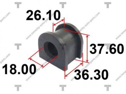 ВТУЛКА СТАБИЛИЗАТОРА MITSUBISHI LANCER 1.8/2.0 08- TENACITY ASBMI1013 (фото 1)