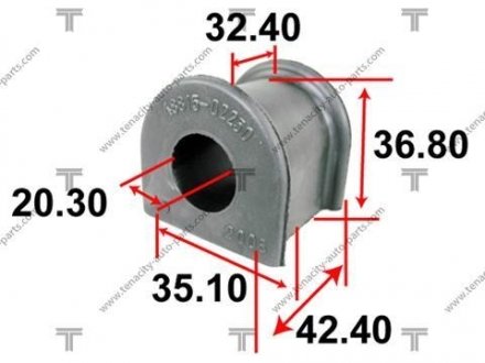 ВТУЛКА СТАБИЛИЗАТОРА TOYOTA COROLLA 2.0 06-13 TENACITY ASBTO1051 (фото 1)