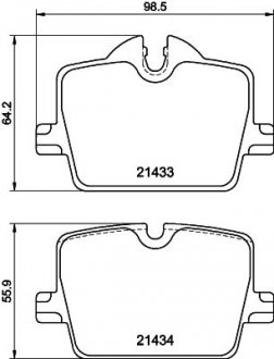 Колодки гальмівні (задние) BMW 3 (G20/G21/G80/G81)/Z4 (G29) 18-/4 (G22/G82) 20-(з датчиком) (Trw) Q+ TEXTAR 2143301 (фото 1)