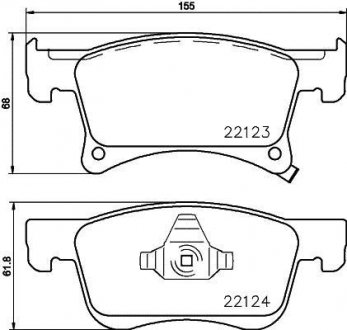 Колодки гальмівні (передние) Opel Corsa E 14-/Chevrolet Orlando 18- TEXTAR 2212301 (фото 1)