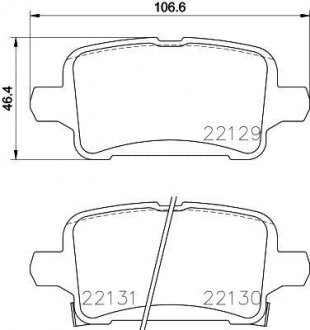 Колодки гальмівні (задні) Chevrolet Cruze 15-/Bolt 16-/Opel Astra K 15- TEXTAR 2212901 (фото 1)