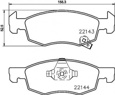 Колодки гальмівні (передні) Opel Corsa E 14- TEXTAR 2214301 (фото 1)
