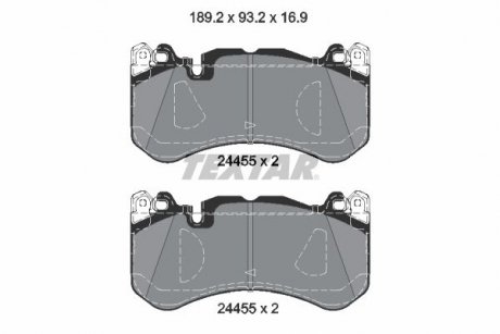 Колодки гальмівні (передние) MB GLE-class (W166) 15-/M-class (W166) 11-15 M157 (Brembo) TEXTAR 2445505 (фото 1)