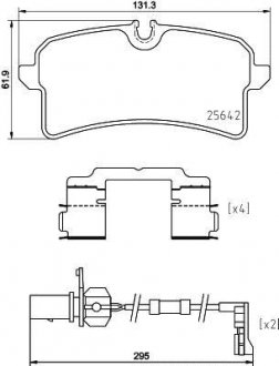 Колодки гальмівні (задние) Audi A6/A7/A8 12-18 (TRW) Q+ TEXTAR 2564201 (фото 1)