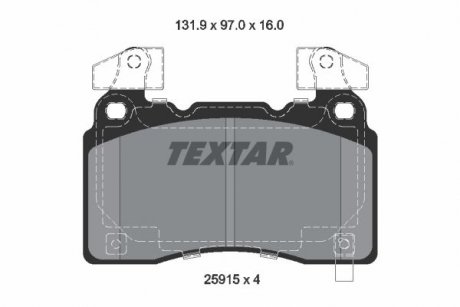 Колодки гальмівні (передние) Opel Insignia B 17-/Tesla Model S 13-16 (Brembo) Q+ TEXTAR 2591503 (фото 1)