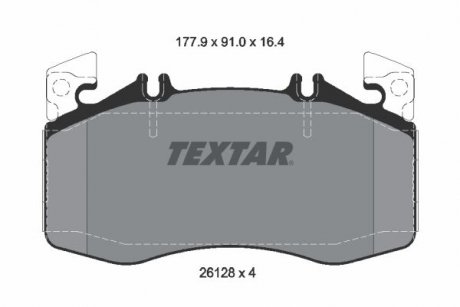 Колодки гальмівні (передние) MB A-class (W177)/ CLA-class (C118) AMG 19- (Brembo) TEXTAR 2612801 (фото 1)