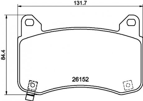 Колодки гальмівні (передние) Tesla Model 3 18- (Brembo) Q+ TEXTAR 2615201 (фото 1)