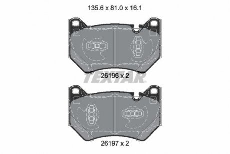 Колодки гальмівні (передние) Audi Q5 19- (Brembo) TEXTAR 2619601 (фото 1)