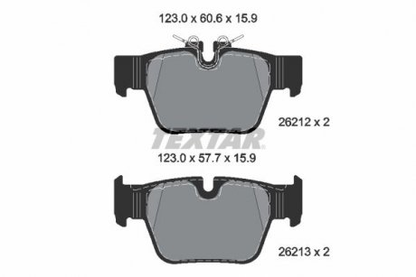 Колодки гальмівні (задние) BMW X2 (F39) 18- B48 A20 TEXTAR 2621201 (фото 1)