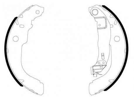 Колодки гальмівні (задние) Peugeot 208/Citroen C3 12- (барабанные) (228.4x42) TEXTAR 91084300 (фото 1)