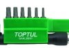 Набір біт 1/4" TORX T10H-T40H + Гобр.перех. 8од. Toptul GAAL0801 (фото 1)