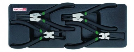 Набір знімачів стопорних кілець 4од. (В ложементі, тип А) Toptul GBAT0401