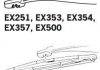Щетка стеклоочистителя каркасная задняя 350mm (14\\) ExactFit Rear BMW X3, Citroen C3, C4, Dacia Logan MCV, Opel Zafira (EX353B) Trico EX353 (фото 3)