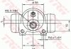 Цилиндр торм. раб. CITROEN, FIAT, PEUGEOT задн. (пр-во) TRW BWD121 (фото 2)