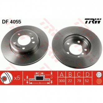 Гальмівний диск TRW DF4055 (фото 1)