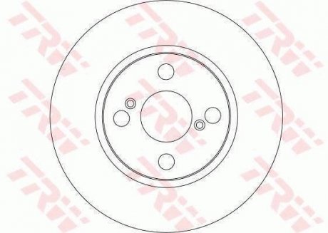 Диск гальмівний TOYOTA, передн., вент. (вир-во) TRW DF4403 (фото 1)