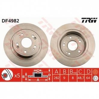 Тормозной диск TRW DF4982 (фото 1)