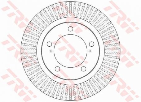 Диск гальмівний TOYOTA LAND CRUISER 4.5D V8 4.7 V8 передн. (вир-во) TRW DF6239S (фото 1)