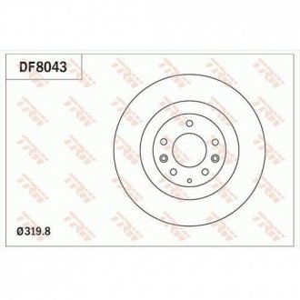 Тормозной диск TRW DF8043 (фото 1)