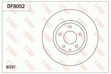 Диск гальмівний MAZDA 6 2.0-2.5 2013-, CX-5 2.0-2.2 2011- передн. (вир-во) TRW DF8052 (фото 1)