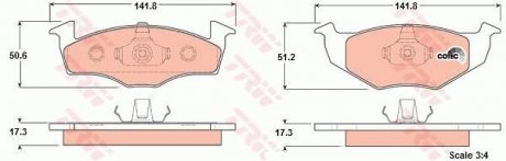 Колодка торм. диск. SEAT IBIZA IV (6L1), SKODA FABIA (6Y2) передн. (пр-во) TRW GDB1274 (фото 1)