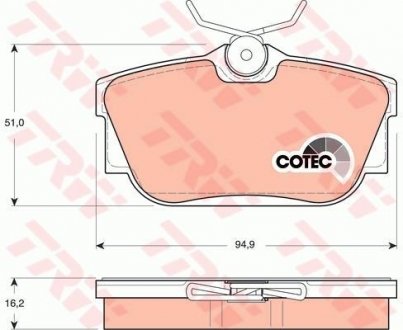 Тормозные колодки TRW GDB1325