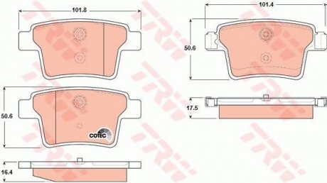 Гальмівні колодки TRW GDB1665 (фото 1)