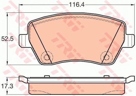 Тормозные колодки TRW GDB2017 (фото 1)