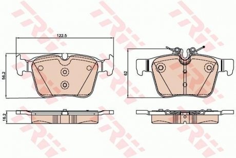 Гальмівні колодки TRW GDB2071 (фото 1)