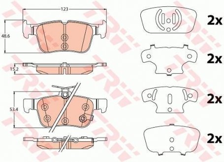 Тормозные колодки TRW GDB2115 (фото 1)
