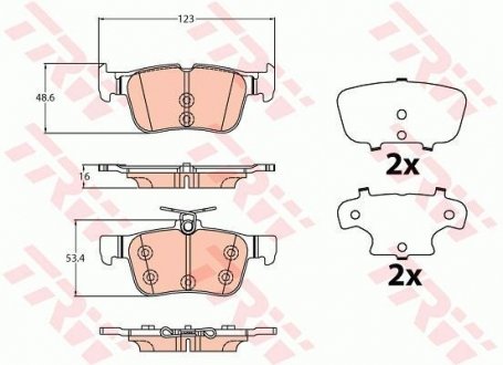 Гальмівні колодки TRW GDB2133 (фото 1)