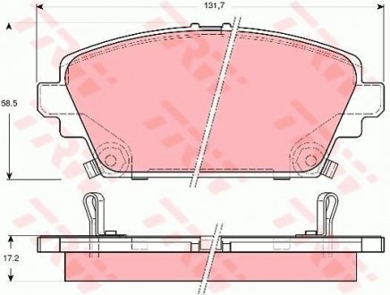 Колодка гальм. диск. HONDA ACCORD передн. (вир-во) TRW GDB3186 (фото 1)