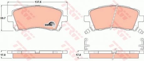 Гальмівні колодки TRW GDB3217 (фото 1)